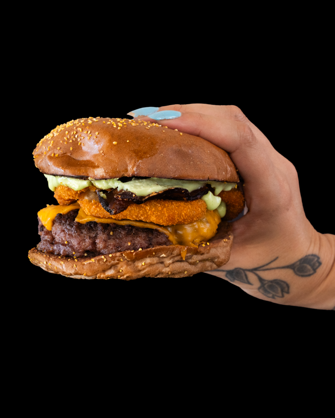 Hambúrguer - Onion Rings (Mão)